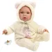 imagen de Llorens: Muñeca Julia en pijama de osito con chupete de 42cm 1