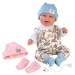 imagen de Llorens: muñeca recién nacida Tala y Talo de 44 cm 2 en 1 con sonido, accesorios en rosa y azul 2