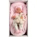 imagen de Llorens: Nica muñeca recién nacida de 40 cm con osito y cuna rosa 3