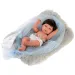 imagen de Llorens: Nico muñeca de 40cm con almohada gris peluda 1