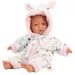 imagen de Llorens: Niña bebé con orejas de conejo en pijama suave de 31 cm 2