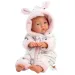 imagen de Llorens: Niña bebé con orejas de conejo en pijama suave de 31 cm 4