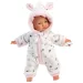 imagen de Llorens: Niña bebé con orejas de conejo en pijama suave de 31 cm 1