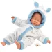 imagen de Llorens: Niño bebé en pijama suave con estampado de cigüeña 31cm 1