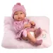imagen de Llorens: Tina muñeca recién nacida de 43 cm con cojín y gorro rosa 2