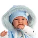 imagen de Llorens: Tino muñeco llorón de 44cm con chaleco azul con capucha 4