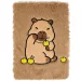 imagen de Luna: Diario de peluche con estampado de capibara 1