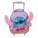 imagen de Luna: Disney Stitch Aloha mochila con ruedas de 2 compartimentos 27x10x31cm 1