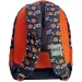 imagen de Luna: Mochila escolar naranja con estampado de baloncesto de Must Team - azul redondeada 3 compartimentos 32x18x43cm 2