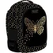 imagen de Luna: Mochila escolar negra con mariposas, mochila de 3 compartimentos 32x18x43cm 1