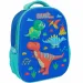 Luna: Mochila escolar redondeada de un solo compartimento con estampado de dinosaurios 26x10x32cm
