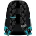 imagen de Luna: Must Team Game on mochila escolar redondeada de 3 compartimentos con diseño de balón de fútbol, mochila 32x18x43cm 2