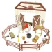 imagen de Luna: Rancho de Caballos caballo blanco con cercado y accesorios set de juego de 18 piezas 2