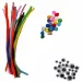 imagen de Luna: Set de manualidades con pompones, chenillas y ojos, set de 450 piezas 2