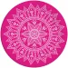 Mandala fucsia-blanco set de platos de papel de 8 piezas de 23 cm