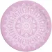 Mandala morado-blanco set de 8 platos de papel de 23 cm