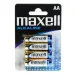 Maxell: Batería alcalina AA 1.5V LR6 4 unidades en blister
