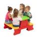 imagen de Mesa de picnic roja 70x79x47cm 2