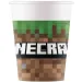 Minecraft set de 8 vasos de papel de 200 ml