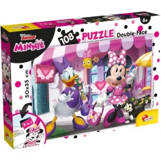 imagen de Minnie Mouse 2 en 1 puzzle de 108 piezas y libro para colorear 50x35cm - Lisciani 1
