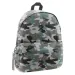 Mochila escolar Must Reflective Army con estampado de camuflaje reflectante 42x32x17cm