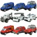 imagen de Modelo de coche: Set de vehículos de servicio público de 16 piezas, de rescate, bomberos, militares y maquinaria 7