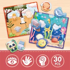 imagen de Montessori: Conjunto de juego suave de encaje de formas - Lisciani 3