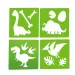 imagen de Mundo de Dinosaurios: Set de tiza de asfalto con plantillas de dinosaurios 3
