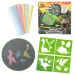 imagen de Mundo de Dinosaurios: Set de tiza de asfalto con plantillas de dinosaurios 1
