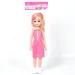 Muñeca con vestido rosa de 46cm