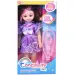 Muñeca de moda con vestido morado, joyas y efectos de sonido de 46cm