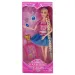 Muñeca de moda Fashion Girl con maleta y pendientes 29cm