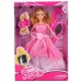 Muñeca de moda rosa con accesorios 29cm