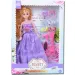 Muñeca princesa con vestido morado 30cm