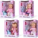 Muñeca rubia con trenza y sonido de 30 cm, disponible en cuatro versiones