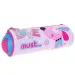 Must: Estuche cilíndrico de perrito rosa 20x8cm