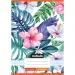 Nebulo: Cuaderno de cuadros con estampado de flores tropicales 27-32 A/5