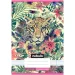Nebulo: Cuaderno de líneas con estampado de leopardo para 4.º grado 21-32 A/5