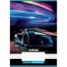 Nebulo: Cuaderno de líneas de 4º grado con diseño de coche de neón A/5 21-32