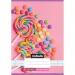 Nebulo: Cuaderno de rayas encolado de 1er grado A5 14-32 con diseño de caramelos