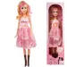imagen de Nicky: Muñeca de moda gigante con cabello rubio en vestido rosa con efectos de sonido 56cm 1