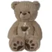 Nicotoy: Oso de peluche marrón con cinta beige de 55 cm - Simba Toys