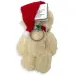 imagen de Osito de peluche blanco llavero con gorro de Papá Noel 12cm 2