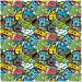 Papel de regalo verde con estampado BOOM 100x70cm