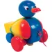 Patito de goma tirador en color azul