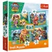 imagen de Paw Patrol aventuras en la isla de los dinosaurios 4 en 1 set de rompecabezas - Trefl 1