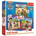Paw Patrol: Perros felices 3 en 1 rompecabezas - Trefl