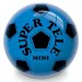 Pelota de goma azul con diseño de fútbol de 14 cm - Mondo Toys
