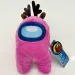 Peluche de cuernos rosa de Among Us con diadema 20cm