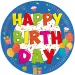Plato de fiesta "Happy Birthday" de 8 piezas